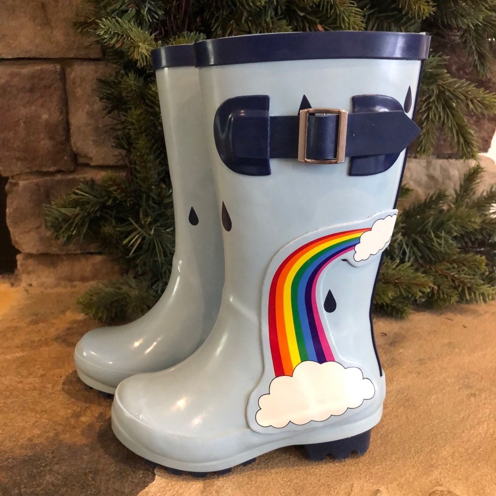 Rainbow Toddler Girl Rain Boots size 5/6